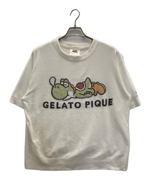 GELATO PIQUE HOMME（ジェラートピケ オム）GELATO PIQUE HOMME (ジェラートピケ オム) ヨッシー/プルオーバー＆ハーフパンツ ホワイト×グリーン サイズ:Ｍの古着・服飾アイテム