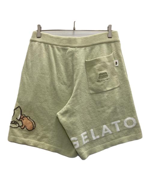 GELATO PIQUE HOMME（ジェラートピケ オム）GELATO PIQUE HOMME (ジェラートピケ オム) ヨッシー/プルオーバー＆ハーフパンツ ホワイト×グリーン サイズ:Ｍの古着・服飾アイテム