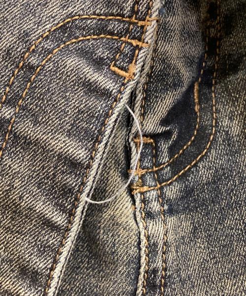 ACLENT（アクレント）ACLENT (アクレント) ラップフレアレイヤードデニム インディゴ サイズ:Ｍの古着・服飾アイテム