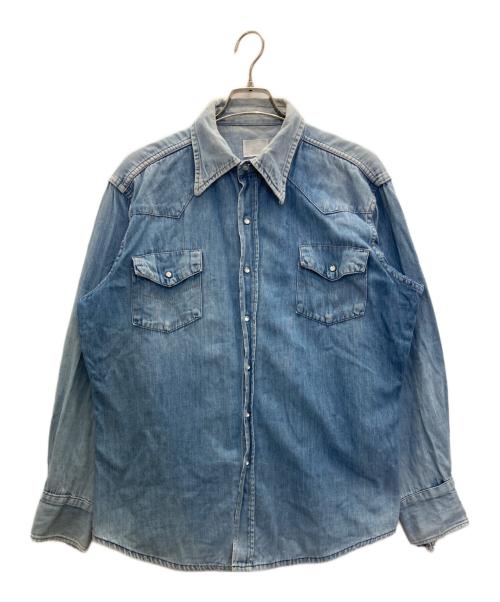 big mac（ビッグマック）BIG MAC (ビッグマック) 70’s シャンブレーウエスタンシャツ ブルー サイズ:表記なしの古着・服飾アイテム