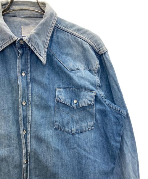 big mac（ビッグマック）BIG MAC (ビッグマック) 70’s シャンブレーウエスタンシャツ ブルー サイズ:表記なしの古着・服飾アイテム