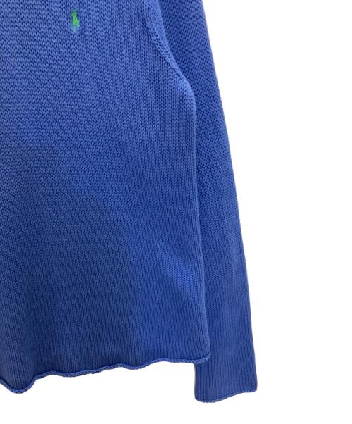 POLO RALPH LAUREN（ポロ・ラルフローレン）POLO RALPH LAUREN (ポロ・ラルフローレン) ロールリブニット ブルー サイズ:Lの古着・服飾アイテム
