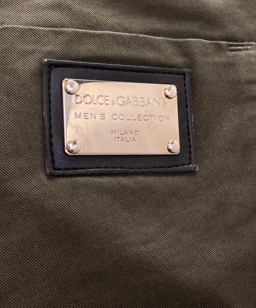 DOLCE & GABBANA（ドルチェ＆ガッバーナ）DOLCE & GABBANA (ドルチェ＆ガッバーナ) ロゴプレートパンツ グリーン サイズ:48の古着・服飾アイテム