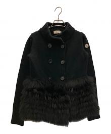 MONCLER（モンクレール）の古着「タヌキファーウールカシミヤニットジャケット」｜ブラック