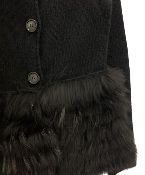 MONCLER（モンクレール）MONCLER (モンクレール) タヌキファーウールカシミヤニットジャケット ブラック サイズ:XSの古着・服飾アイテム
