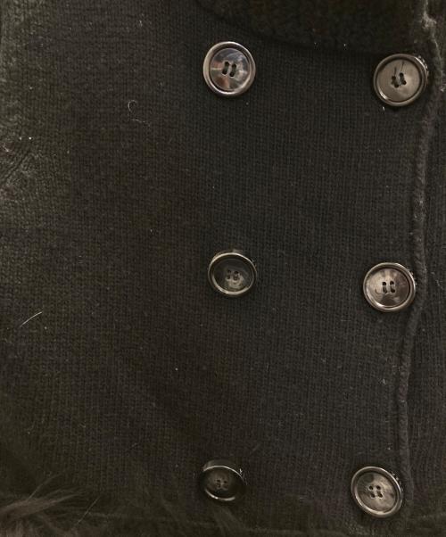 MONCLER（モンクレール）MONCLER (モンクレール) タヌキファーウールカシミヤニットジャケット ブラック サイズ:XSの古着・服飾アイテム