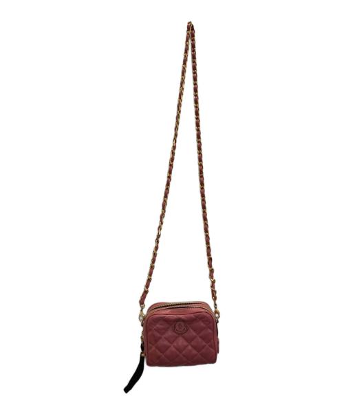 MONCLER（モンクレール）MONCLER (モンクレール) キルティングチェーンショルダーバッグ ピンクの古着・服飾アイテム