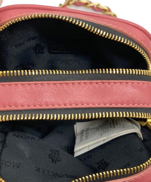 MONCLER（モンクレール）MONCLER (モンクレール) キルティングチェーンショルダーバッグ ピンクの古着・服飾アイテム