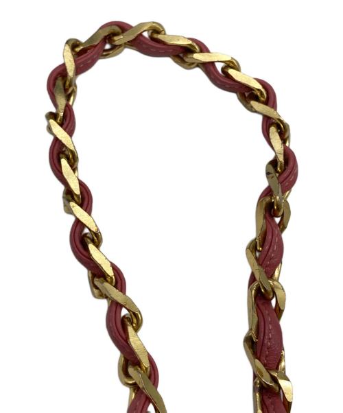 MONCLER（モンクレール）MONCLER (モンクレール) キルティングチェーンショルダーバッグ ピンクの古着・服飾アイテム