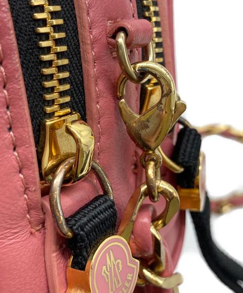 MONCLER（モンクレール）MONCLER (モンクレール) キルティングチェーンショルダーバッグ ピンクの古着・服飾アイテム