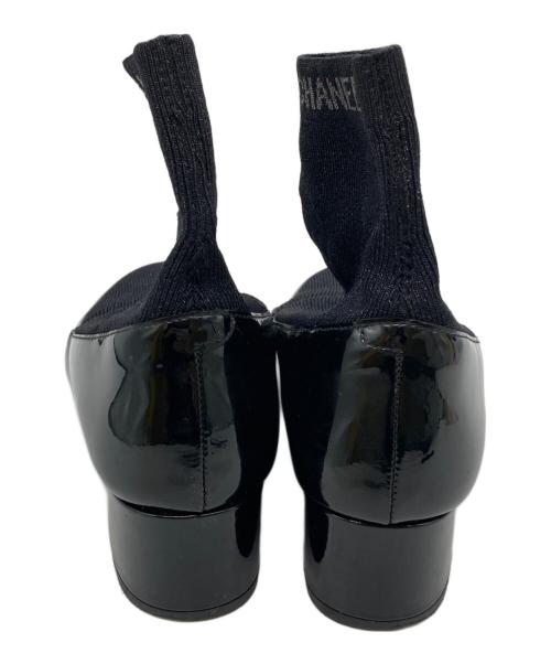 CHANEL（シャネル）CHANEL (シャネル) ココマークラメソックスブーツ ブラック サイズ:35 2/1の古着・服飾アイテム