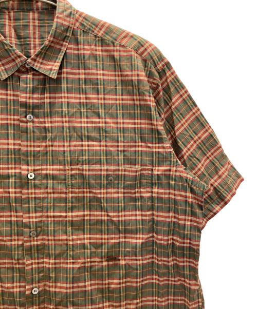 PAPAS（パパス）PAPAS (パパス) 半袖シャツ レッド×グリーン サイズ:Lの古着・服飾アイテム