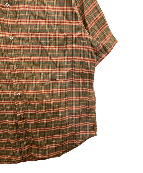 PAPAS（パパス）PAPAS (パパス) 半袖シャツ レッド×グリーン サイズ:Lの古着・服飾アイテム