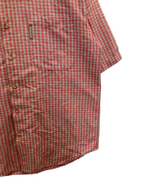Columbia（コロンビア）Columbia (コロンビア) 半袖チェックシャツ レッド サイズ:Ｍの古着・服飾アイテム