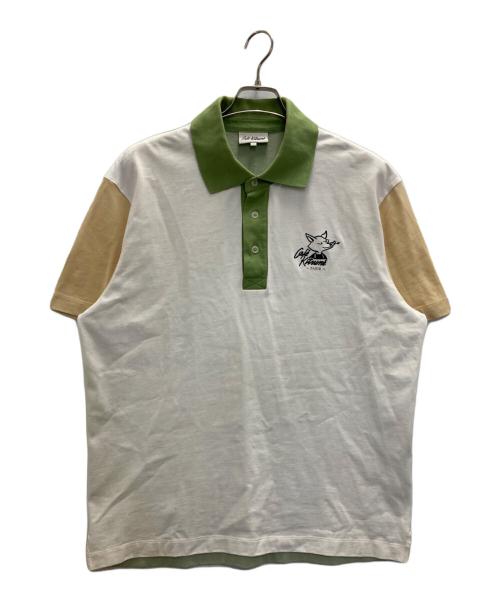 CAFE KITSUNE（カフェ キツネ）cafe kitsune (カフェ キツネ) FOX RELAX POLO SHIRTS ホワイト サイズ:Lの古着・服飾アイテム