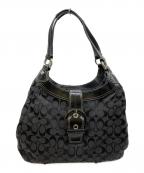 COACHコーチ）の古着「ソーホーシグネチャートートバッグ」｜ブラック