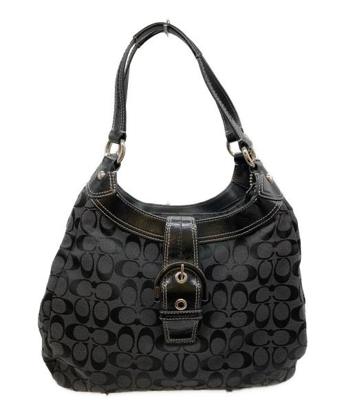COACH（コーチ）COACH (コーチ) ソーホーシグネチャートートバッグ ブラックの古着・服飾アイテム