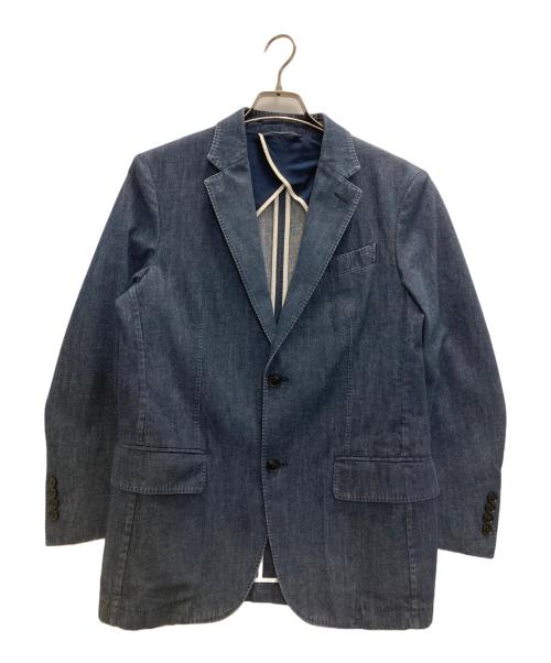 ERMENEGILDO ZEGNA（エルメネジルド・ゼニア）ERMENEGILDO ZEGNA (エルメネジルド・ゼニア) デニム2Bジャケット インディゴ サイズ:7-48Cの古着・服飾アイテム