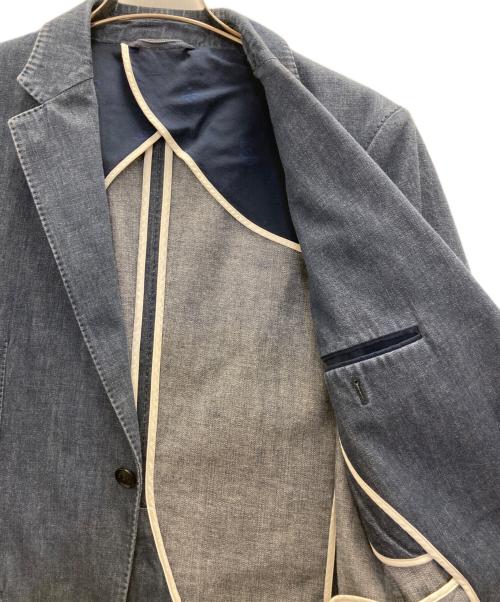 ERMENEGILDO ZEGNA（エルメネジルド・ゼニア）ERMENEGILDO ZEGNA (エルメネジルド・ゼニア) デニム2Bジャケット インディゴ サイズ:7-48Cの古着・服飾アイテム