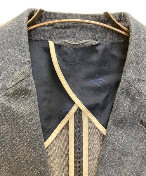 ERMENEGILDO ZEGNA（エルメネジルド・ゼニア）ERMENEGILDO ZEGNA (エルメネジルド・ゼニア) デニム2Bジャケット インディゴ サイズ:7-48Cの古着・服飾アイテム