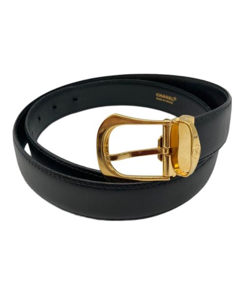 CHANEL（シャネル）CHANEL (シャネル) ココマークレザーベルト ブラックの古着・服飾アイテム