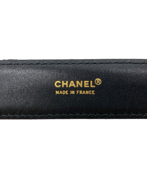 CHANEL（シャネル）CHANEL (シャネル) ココマークレザーベルト ブラックの古着・服飾アイテム