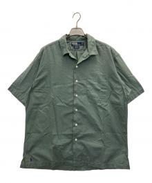 POLO RALPH LAUREN（ポロ・ラルフローレン）の古着「90s cotton caldwell open coller s/s shirts」｜グリーン