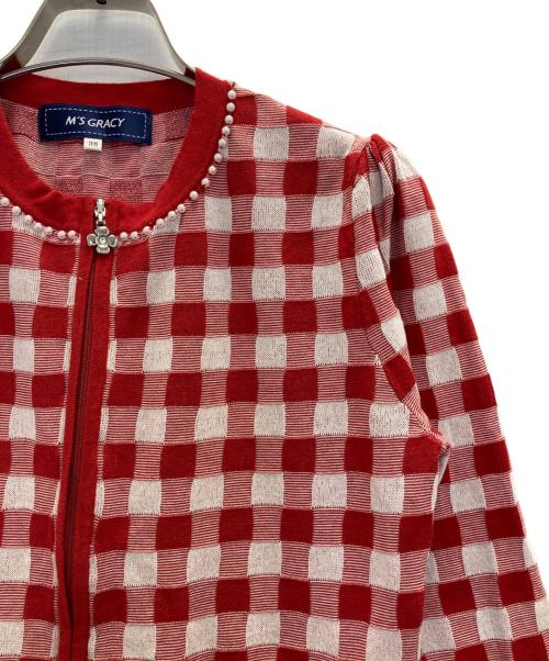 M'S GRACY（エムズグレイシー）M'S GRACY (エムズグレイシー) カーディガン レッド サイズ:38の古着・服飾アイテム