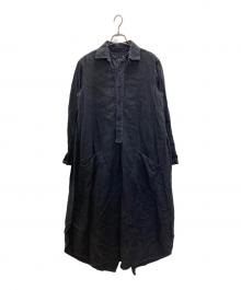 Y's（ワイズ）の古着「リネンシャツワンピース」｜ネイビー