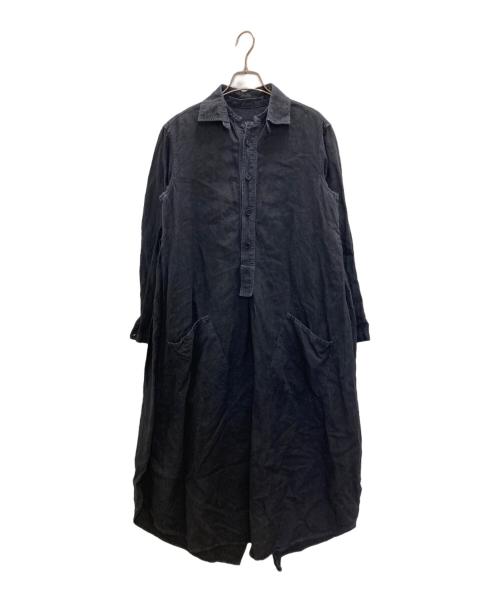 Y's（ワイズ）Y's (ワイズ) リネンシャツワンピース ネイビー サイズ:1の古着・服飾アイテム