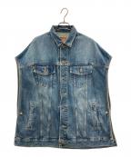 Spick and Spanスピック＆スパン）の古着「2WAYポンチョデニムベスト」｜インディゴ