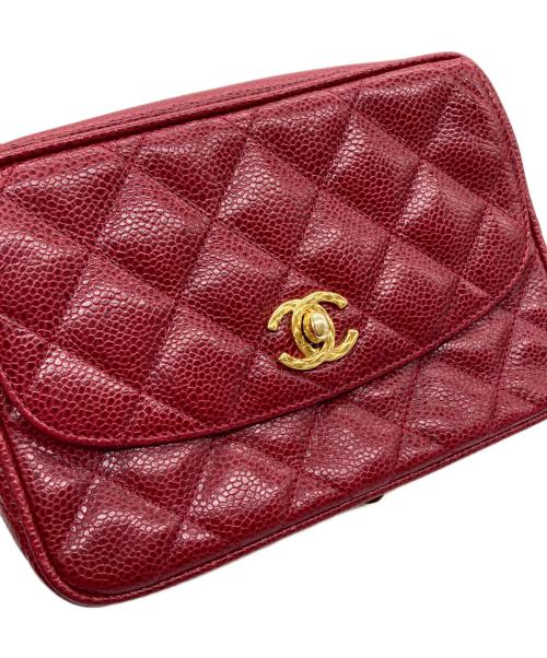 CHANEL（シャネル）CHANEL (シャネル) マトラッセカメラバッグ レッドの古着・服飾アイテム