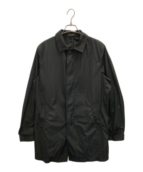 EMPORIO ARMANI（エンポリオ アルマーニ）EMPORIO ARMANI (エンポリオ アルマーニ) W/R フライフロントナイロンコート ブラック サイズ:SIZE 48の古着・服飾アイテム