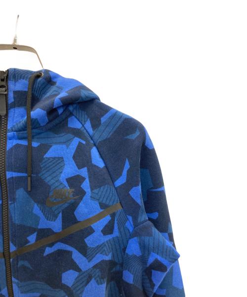 NIKE（ナイキ）NIKE (ナイキ) TECH FLEECE AOP WIND RUNNER HOODIE ブルー サイズ:SIZE Sの古着・服飾アイテム