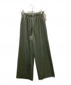 BALLSEYボールジィ）の古着「マットベロア イージーストレートパンツ」｜グリーン
