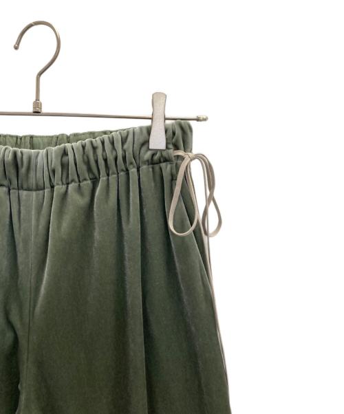 BALLSEY（ボールジィ）BALLSEY (ボールジィ) マットベロア イージーストレートパンツ グリーン サイズ:SIZE 34の古着・服飾アイテム