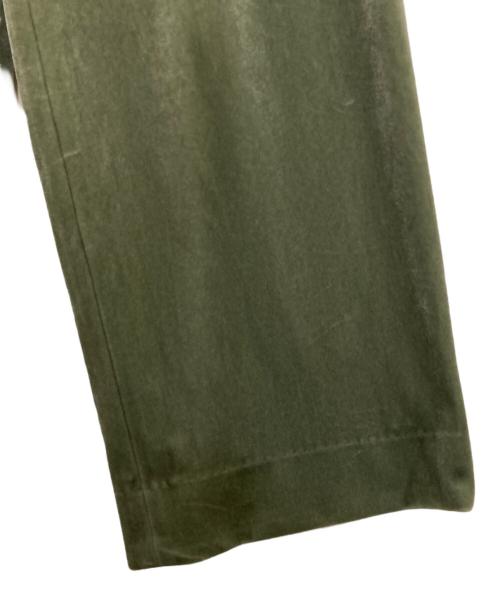BALLSEY（ボールジィ）BALLSEY (ボールジィ) マットベロア イージーストレートパンツ グリーン サイズ:SIZE 34の古着・服飾アイテム
