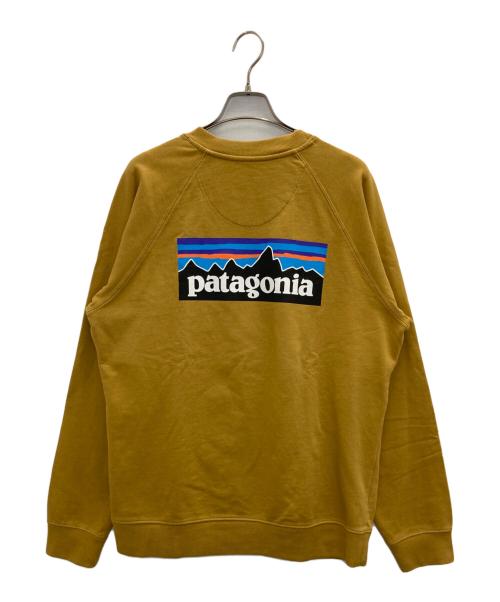 Patagonia（パタゴニア）Patagonia (パタゴニア) P-6 ロゴ オーガニック クルー スウェットシャツ イエロー サイズ:SIZE Mの古着・服飾アイテム