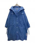 TOBILAトビラ）の古着「タイプライター アステックス染 オルテガコート」｜スカイブルー