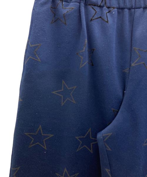 ROBE DE CHAMBRE COMME DES GARCONS（ローブドシャンブル コムデギャルソン）ROBE DE CHAMBRE COMME DES GARCONS (ローブドシャンブル コムデギャルソン) フロッキープリントスタークロップドパンツ ネイビー サイズ:表記無しの古着・服飾アイテム