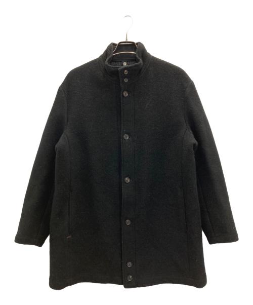 PAPAS（パパス）PAPAS (パパス) スタンドカラーコート ブラック サイズ:Mの古着・服飾アイテム