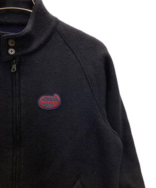 PAPAS PLUS（パパスプラス）PAPAS PLUS (パパスプラス) ワッペンロゴウールブルゾン ネイビー サイズ:Ｍの古着・服飾アイテム
