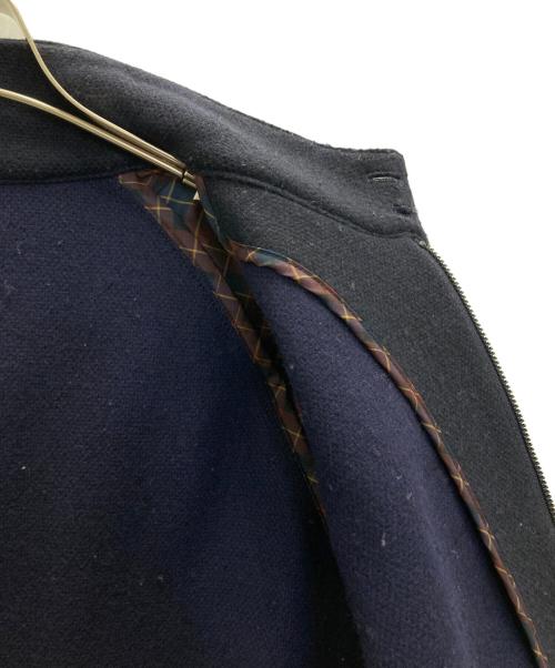 PAPAS PLUS（パパスプラス）PAPAS PLUS (パパスプラス) ワッペンロゴウールブルゾン ネイビー サイズ:Ｍの古着・服飾アイテム