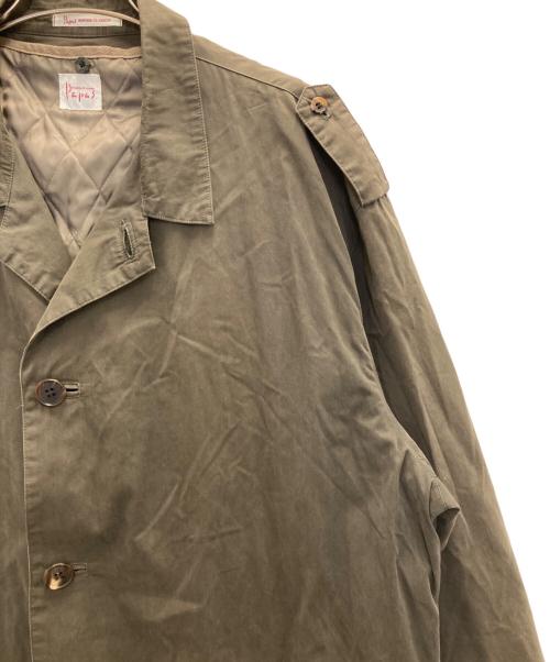 PAPAS（パパス）PAPAS (パパス) ライナー付きトレンチコート オリーブ サイズ:Ｌの古着・服飾アイテム