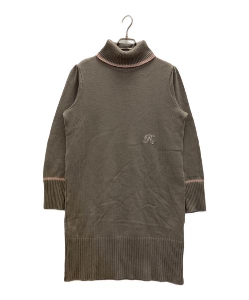 Rene（ルネ）Rene (ルネ) ニットパールワンピース ブラウン サイズ:36の古着・服飾アイテム