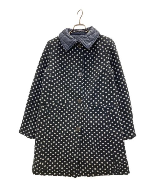 Kate Spade（ケイトスペード）Kate Spade (ケイトスペード) リバーシブルドットキルティングコート ネイビー サイズ:Sの古着・服飾アイテム