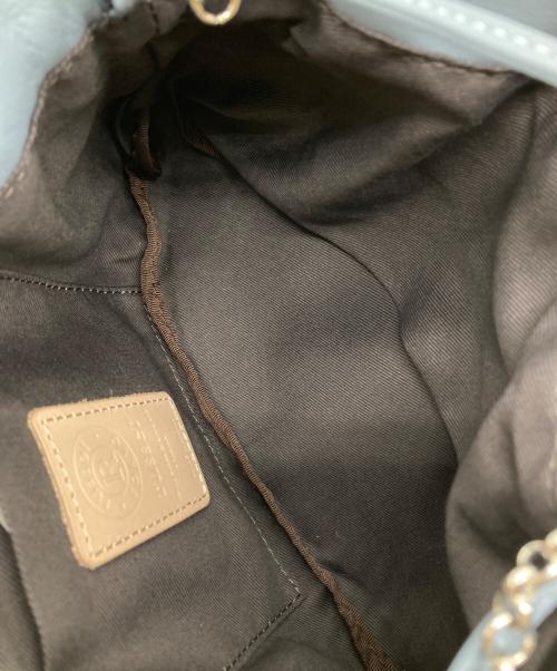 russet（ラシット）russet (ラシット) レザー巾着4WAYミニショルダーバッグ ブルーの古着・服飾アイテム