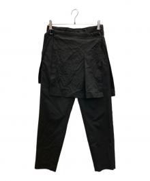 GROUND Y（グラウンドワイ）の古着「スカート付きスリムパンツ」｜ブラック