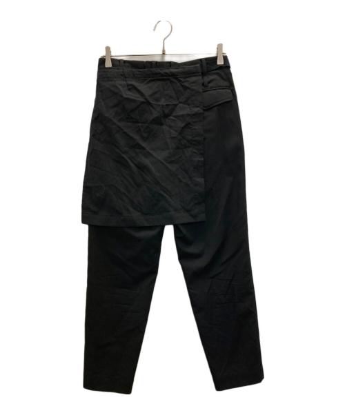 GROUND Y（グラウンドワイ）GROUND Y (グラウンドワイ) スカート付きスリムパンツ ブラック サイズ:1の古着・服飾アイテム