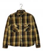 EIGHT Gエイトジー）の古着「コットンネルシャツ」｜ブラウン